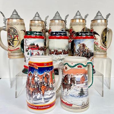 Vintage Budweiser Beer Steins Limited Edition 