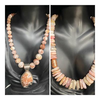 Jay King / Laguna Lace Agate & Sterling Necklaces