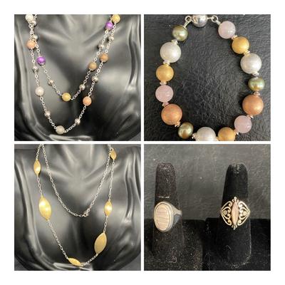 Sterling Beaded and Marcasite Jewelry