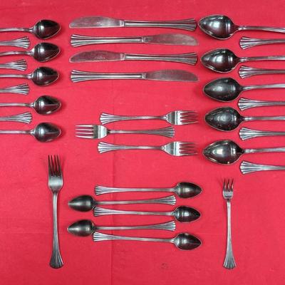 33pc Towle "Athena" Stainless Steel Flatware Set