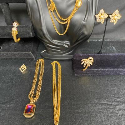 Kenneth Jay Lane Bangle, Earrings, Pin, Pendant, Necklaces