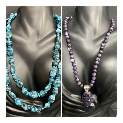 Jay King / Purplerain Stone & Sterling Necklaces
