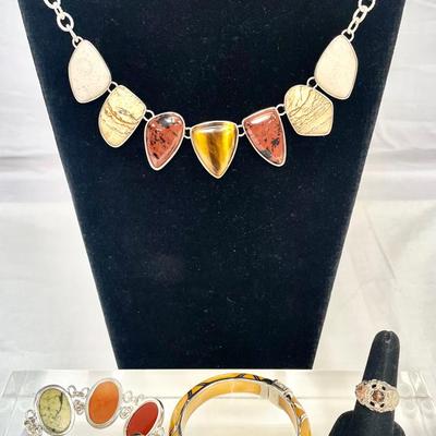 Sterling Silver Jewelry With Natural Stones 