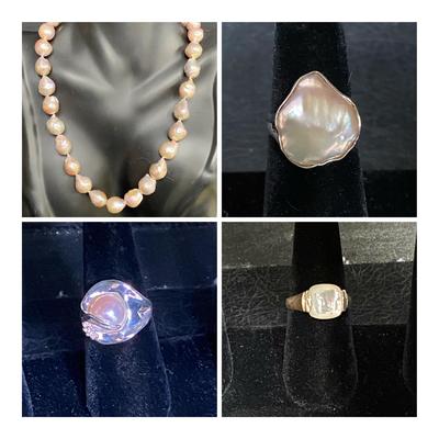 Freshwater Pearls and Sterling Rings