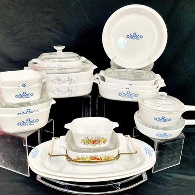 Various Corning Ware Vintage Designs 