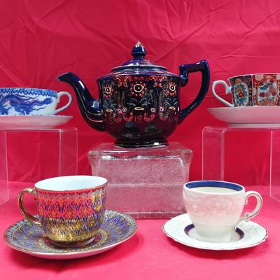 Benjarong Thai Porcelain Teacup W/ Saucer And More