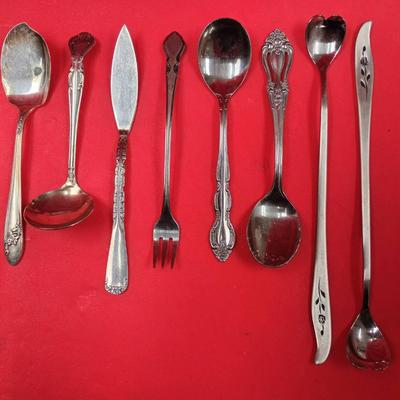 39pc Mixed Branded Floral Flatware Collection 