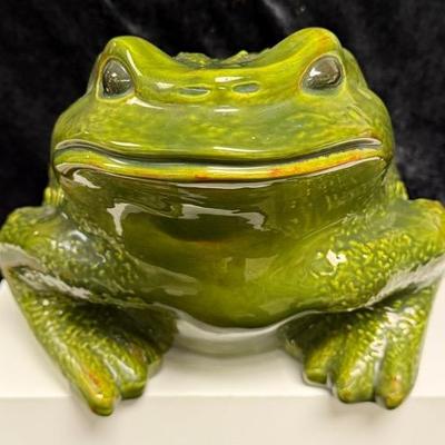 Arnels Large XL Ceramic Frog Toad Patio Garden Decor Vintage Green