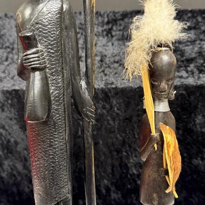 Hand Carved In Kenya African Sculpture   