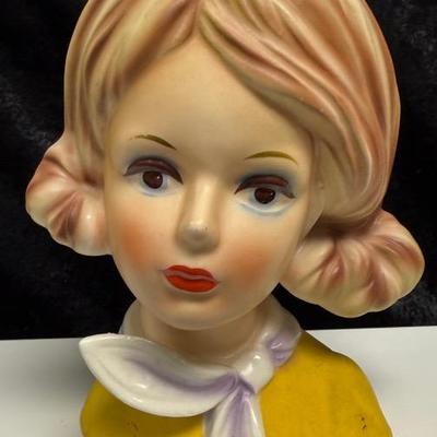 Vintage Lady Head Vase 