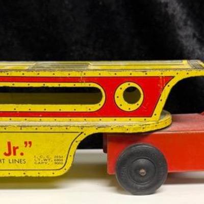 Vintage Wyandotte Transmobile Jr Car Hauler Semi Truck Pressed Steel