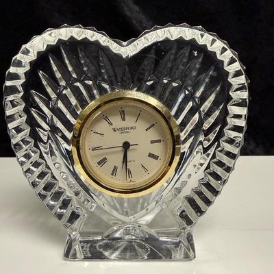 Waterford Gold Face Heart Shape Clock