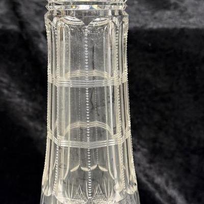 Vintage Near Cut Pressed Glass Vase