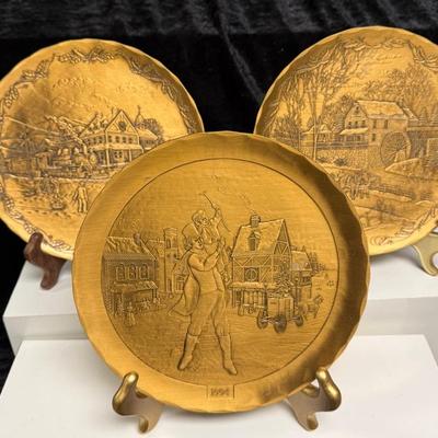 3 Wendell August Bronze Plates 1994-1996