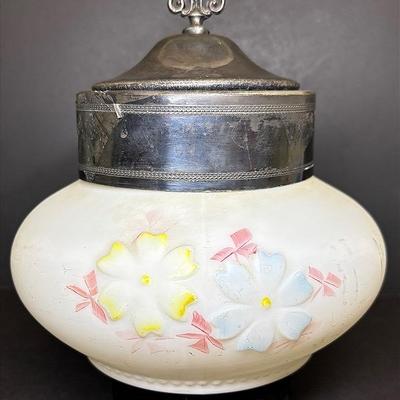 Antique Mt. Washington Glass Biscuit Jar 