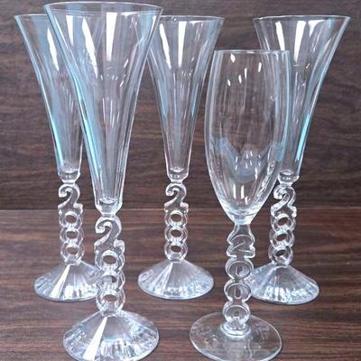 Millennium 2000 Champagne Flutes 