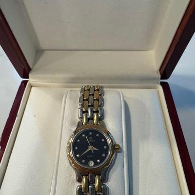 18k Cyma Bezel Swiss Quartz Watch 