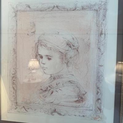 Edna Hibel Lithograph Signed Artist Color Proof