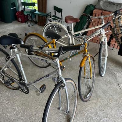 Mongoose Crossway 850, Raleigh ER3, A/O Bicycles (Left To Right)