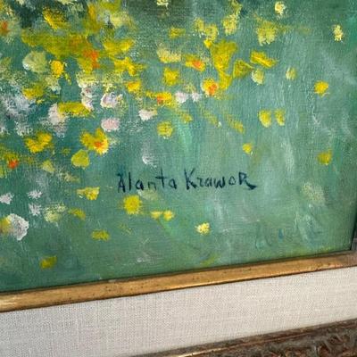 Original Oil On Canvas By Alanta Krawor, French Artist (1899-1987)