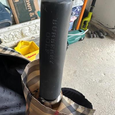Burberry Golf Bag Complete with Matching Umbrella, Towel, Bag Cover & Head Covers (Never Used)