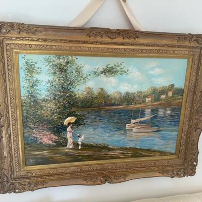 "Petite Matelot" By EJ Cygne, Original Oil On Convas (Beautiful Ornate Frame)