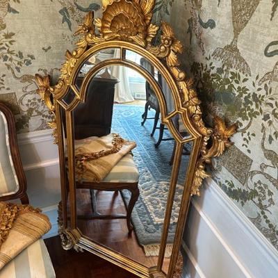 Maitland Smith Ornate Gold Mirror