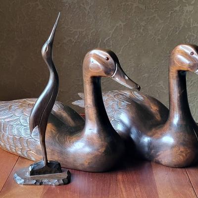 Signed Thomas Swille Wood Ducks and Heron