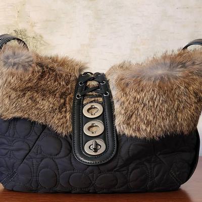Coach Soho Fur Ski Bag