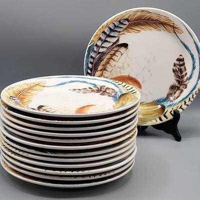 Pier 1 Imports Feather Ironstone Plates