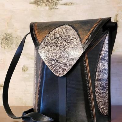 Signed Pyrandi Leather Crossbody Bag
