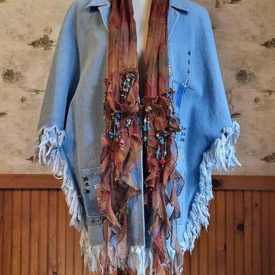 Phoenix Conexion Jean Jacket and Scarf 