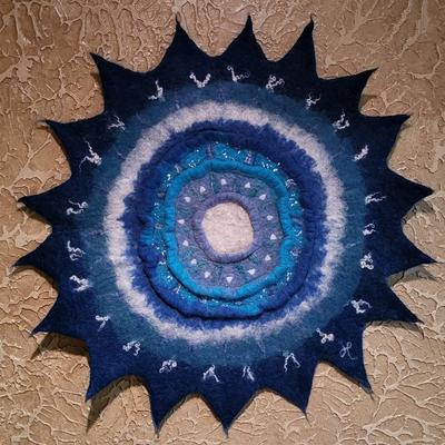 Finnish Hand Felted Wool Wall Hanging