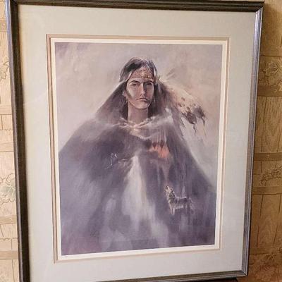 Native American Signed Print