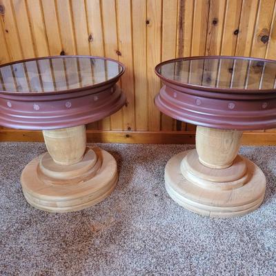 Hand Crafted Wagon Wheel Tables
