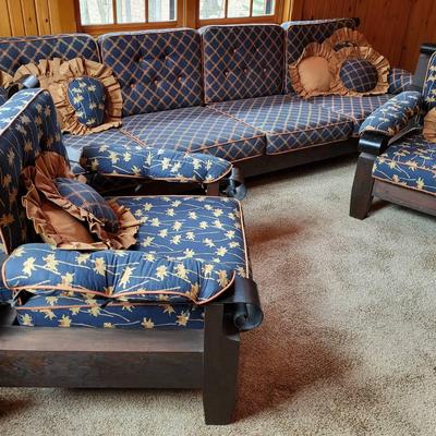 Early California Modern Rancho Style Sofa and Chairs