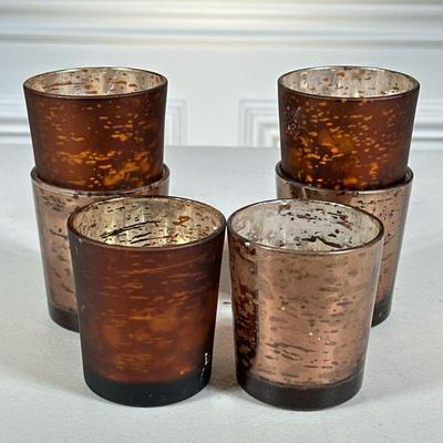(6pc) CANDLE/TEA LIGHT HOLDER | h. 3 in.
