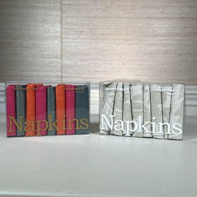 HARVEY & STRAIT COCKTAIL NAPKIN SETS | Two boxes with napkins - h. 4 x w. 6 in.
