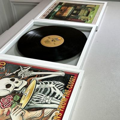 (3pc) FRAMED ALBUMS | Including: The Best of Grateful Dead "Skeletons From The Closet"; Best of the Doobies; and Jimmy Hendrix...
