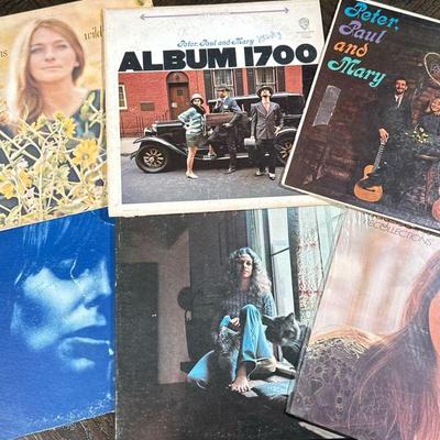 PETER, PAUL, AND MARY, JUDY COLLINS, AND OTHER VINYL RECORDS | "Mixed vinyl record albums including: Peter, Paul, and Mary...