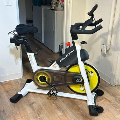 PRO-FORM TOUR DE FRANCE STATIONARY BIKE | Pro-Form CLC Le Tour De France stationary exercise bike, model no PFEX73920.1 - h. 47 x w. 23 x...