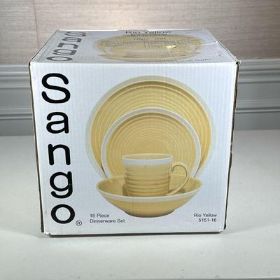 NIB SANGO DISH SET FOR 4 | New in box Rio Yellow sango dish set for 4 including: 4 Dinner Plates, 4 Salad Plates, 4 Soup Bowls, and 4...