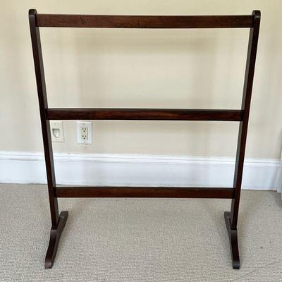 WOODEN TOWEL RACK | Wood towel or blanket rack - h. 36 x w. 29.25 x d. 14 in.
