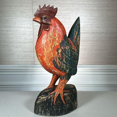 DECORATIVE ROOSTER STATUE | h. 21 x l. 10 in.
