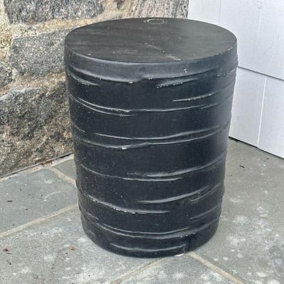 ROUND OUTDOOR SIDE TABLE | Ceramic outdoor circular table - h. 19 x dia. 15 in.
