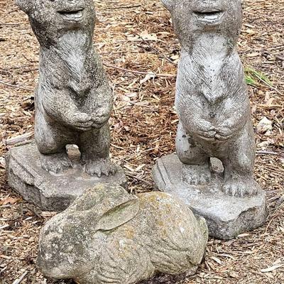 Cement Bears and Rabbit 