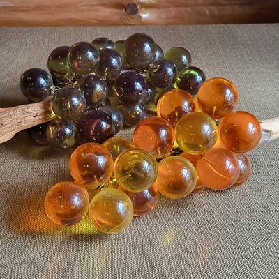 Lucite Grapes on Driftwood