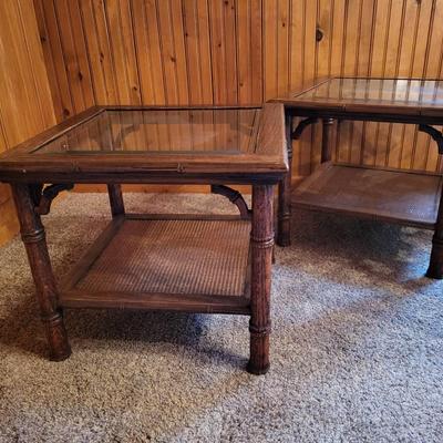 Carolina Bali-Hai Fruitwood End Tables