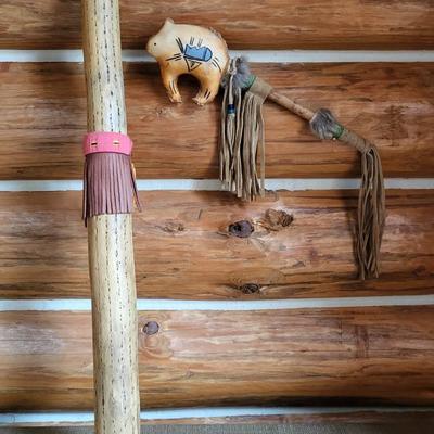 Native American Rattle and Chilean Rainstick