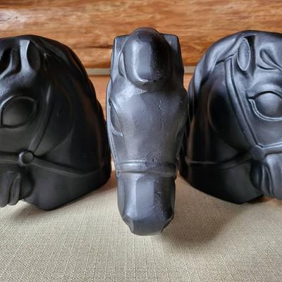 Cast Metal Horse Heads